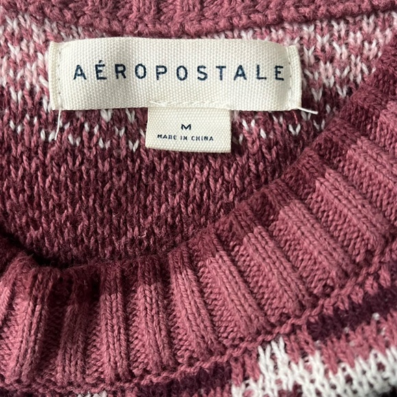 Aeropostale Maroon and Pink Patterned Sweater - Picture 5 of 5